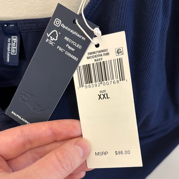 NWT never worn Ralph Lauren Navy Blue bodysuit 💙 - Picture 5 of 8